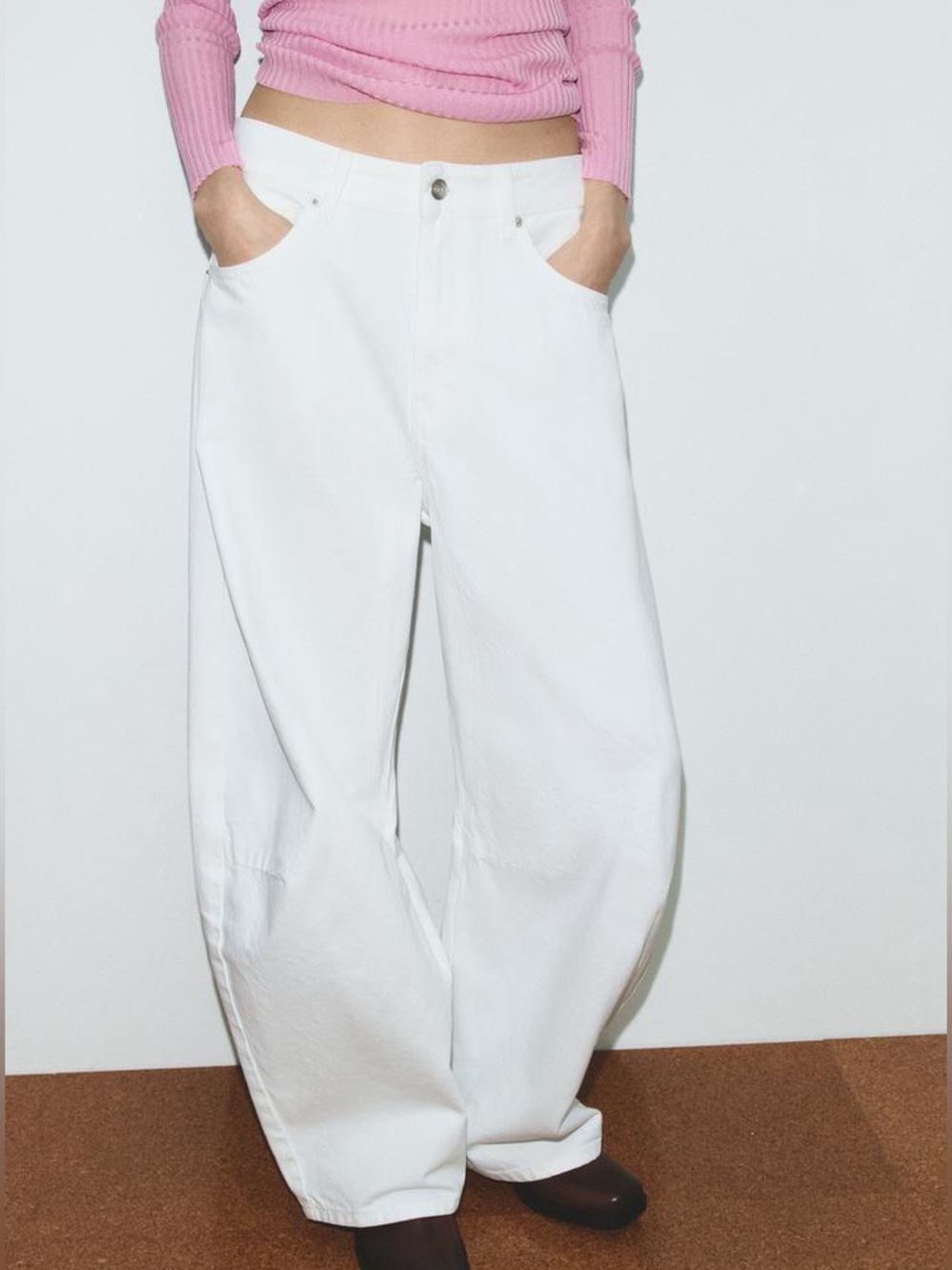 NWT Zara Mid-Rise Baggy Balloon Jeans